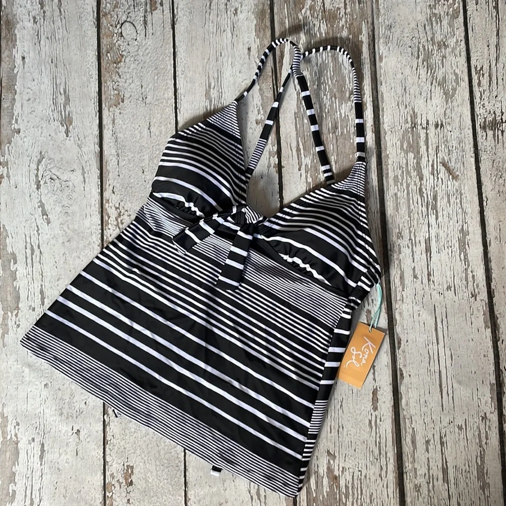 Striped Tankini with Hipster Bikini Bottoms